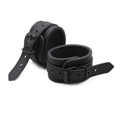 Matte Leather Cuff Bracelets with Detachable Chain