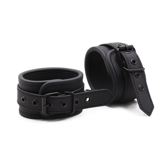 Matte Leather Cuff Bracelets with Detachable Chain