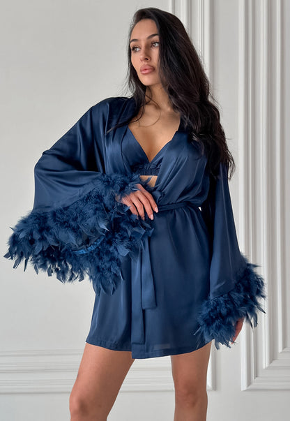 Midnight Satin Lounge Set