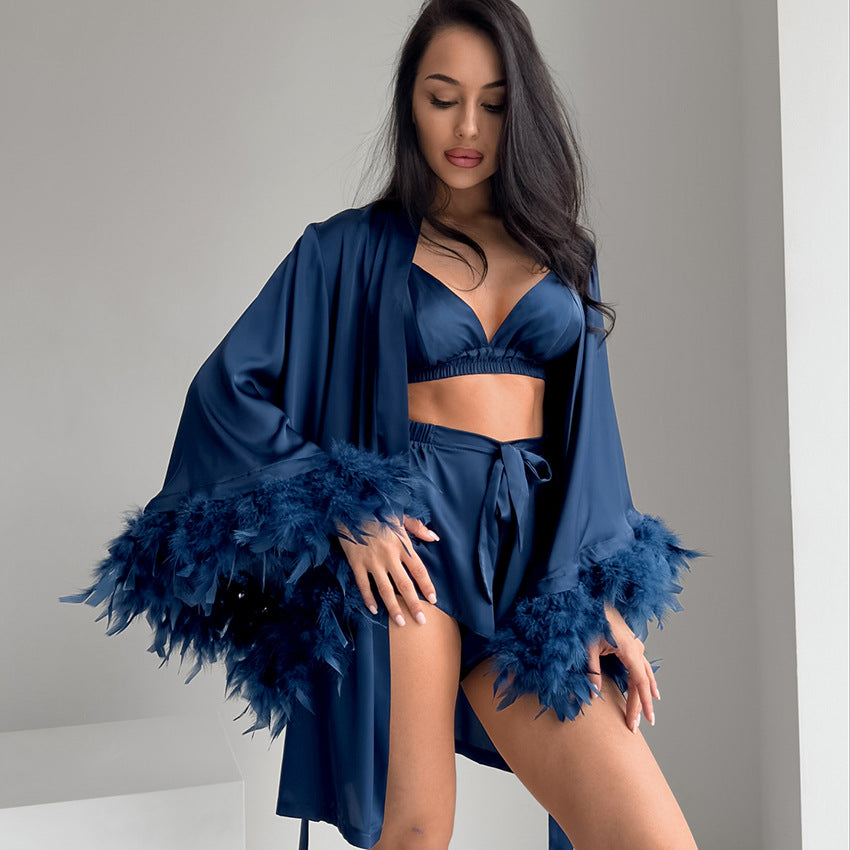 Midnight Satin Lounge Set