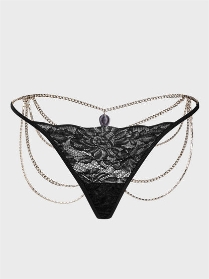 Midnight Sparkle Rhinestone String Panty