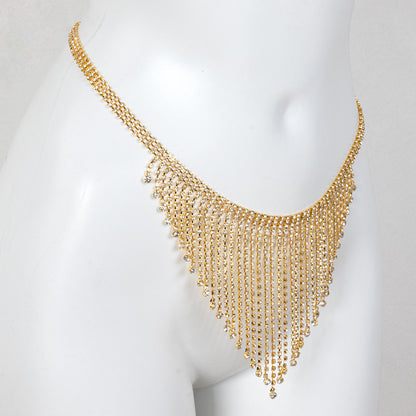 Rhinestone Fringe Chain Adornment