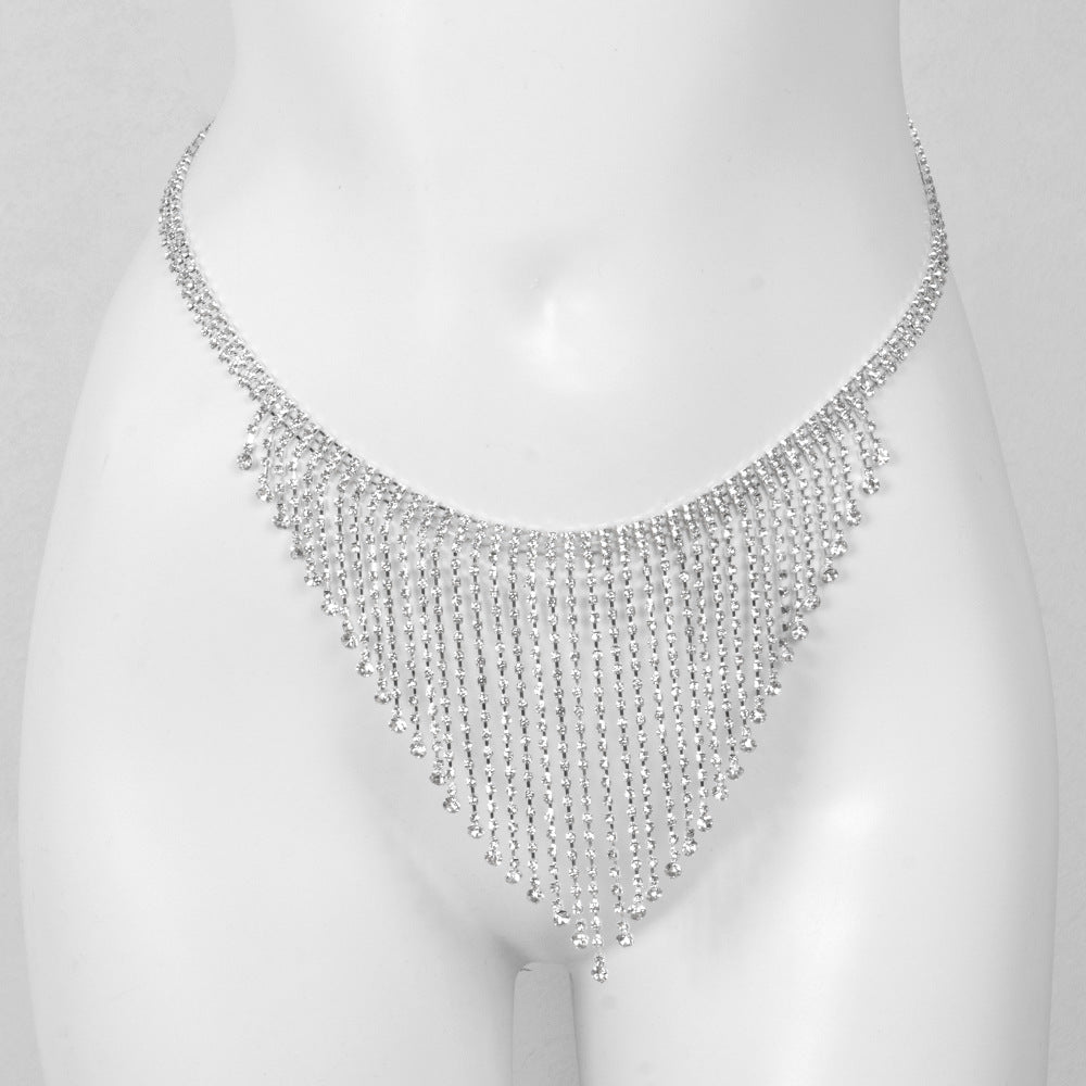 Rhinestone Fringe Chain Adornment