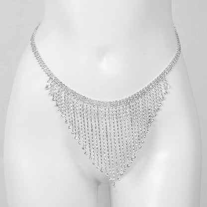 Rhinestone Fringe Chain Adornment