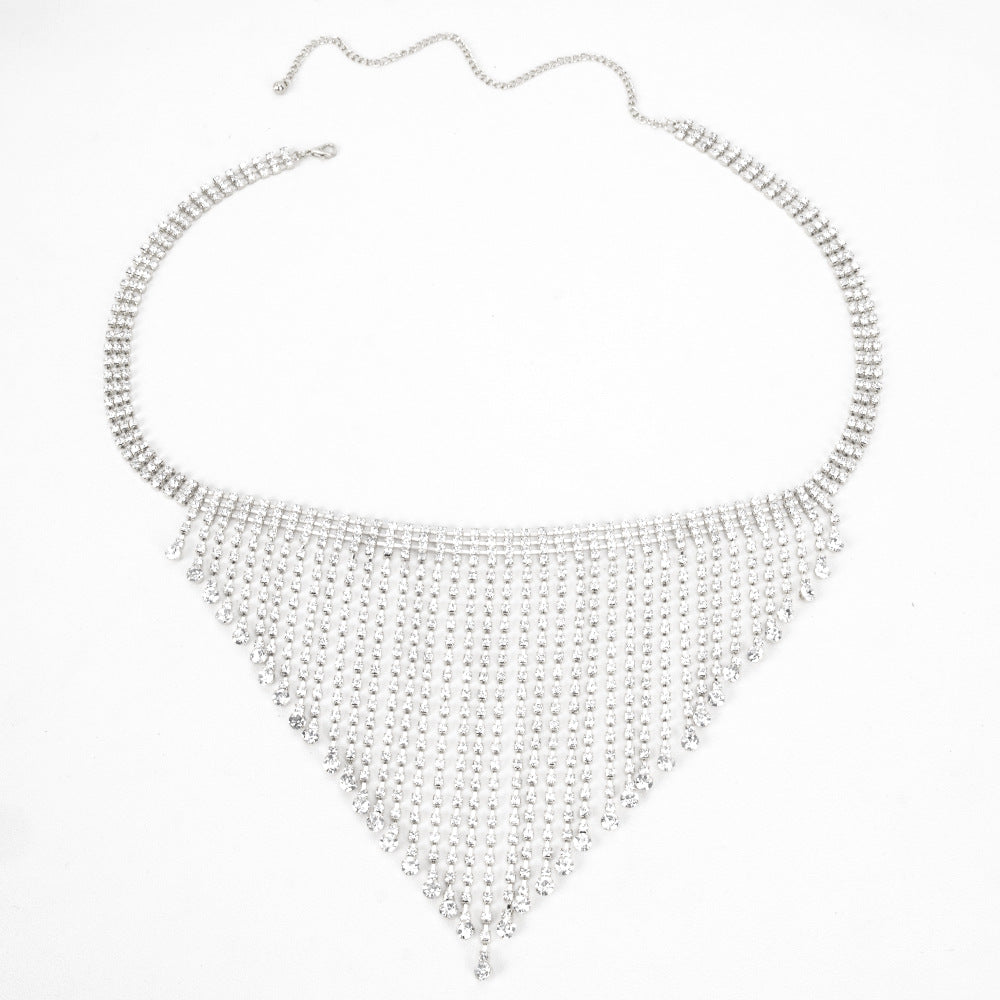 Rhinestone Fringe Chain Adornment