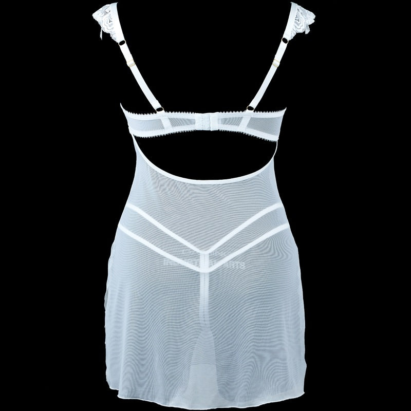 Sheer Chiffon Open Cup Babydoll Set – mooods