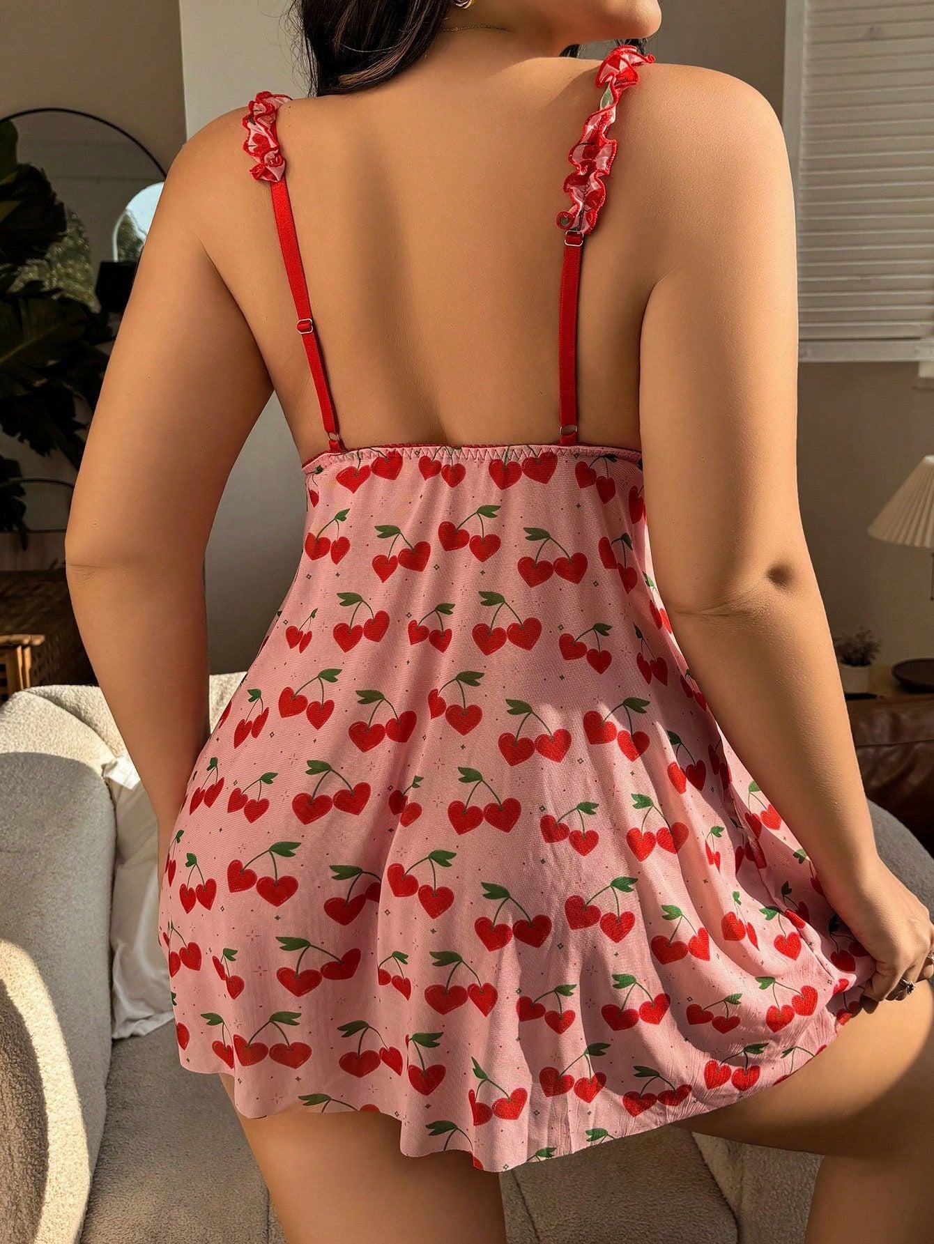 Cherry Whimsy Cami & Flirty Cutout Panty Set mooods