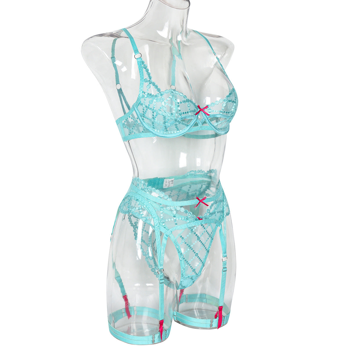 Azure Allure 3-Piece Lingerie Set mooods