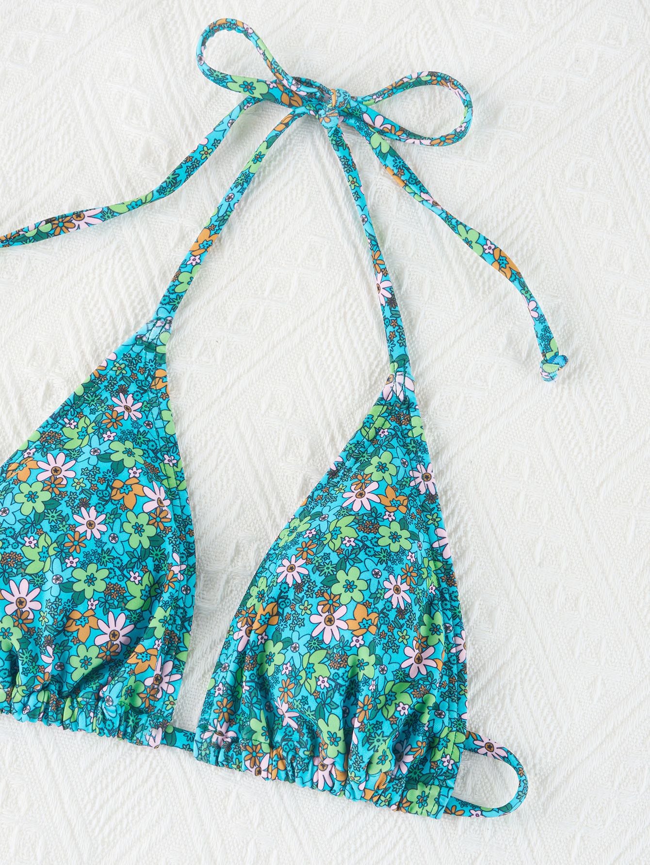 Blossom Breeze: Floral Essence Triangle Bikini Set mooods swimwear 