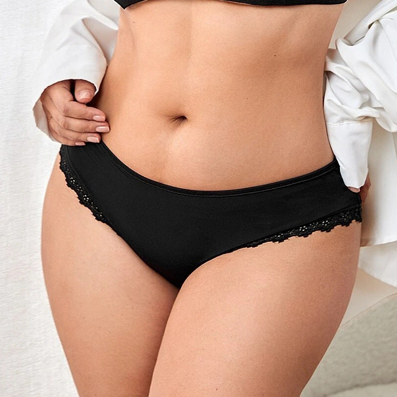 LaceWhisper Low-Rise Nylon Plus-Size Panties mooods