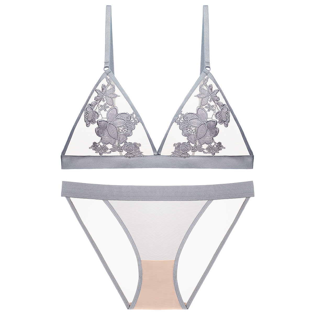 triangle bra lingerie set by mooods